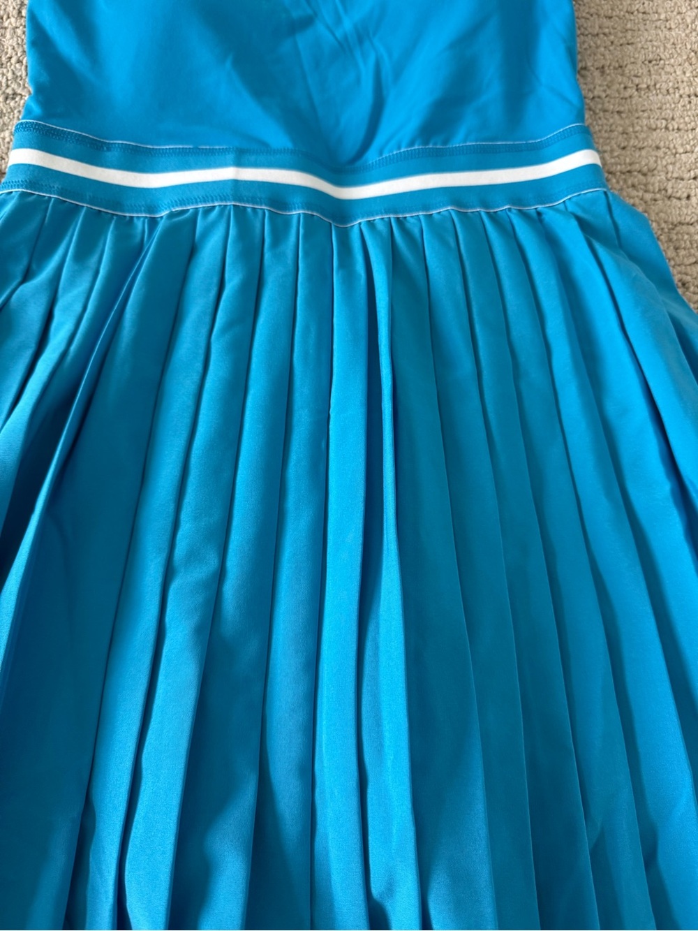 all in motion Bright Blue Pleated Dance Costume - Picture 2 of 6